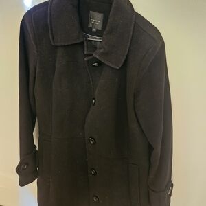 Braetan Heavy Wool Elegant Black Coat